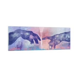 Glastavla - Bild på glas - Den gudomliga gnistan av liv - 90x30 cm