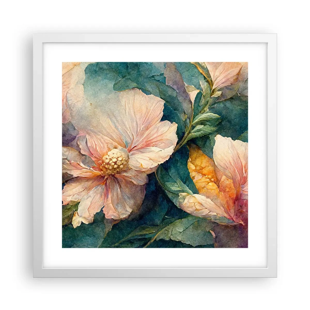 Affisch i vit ram - Bara subtilitet - 40x40 cm