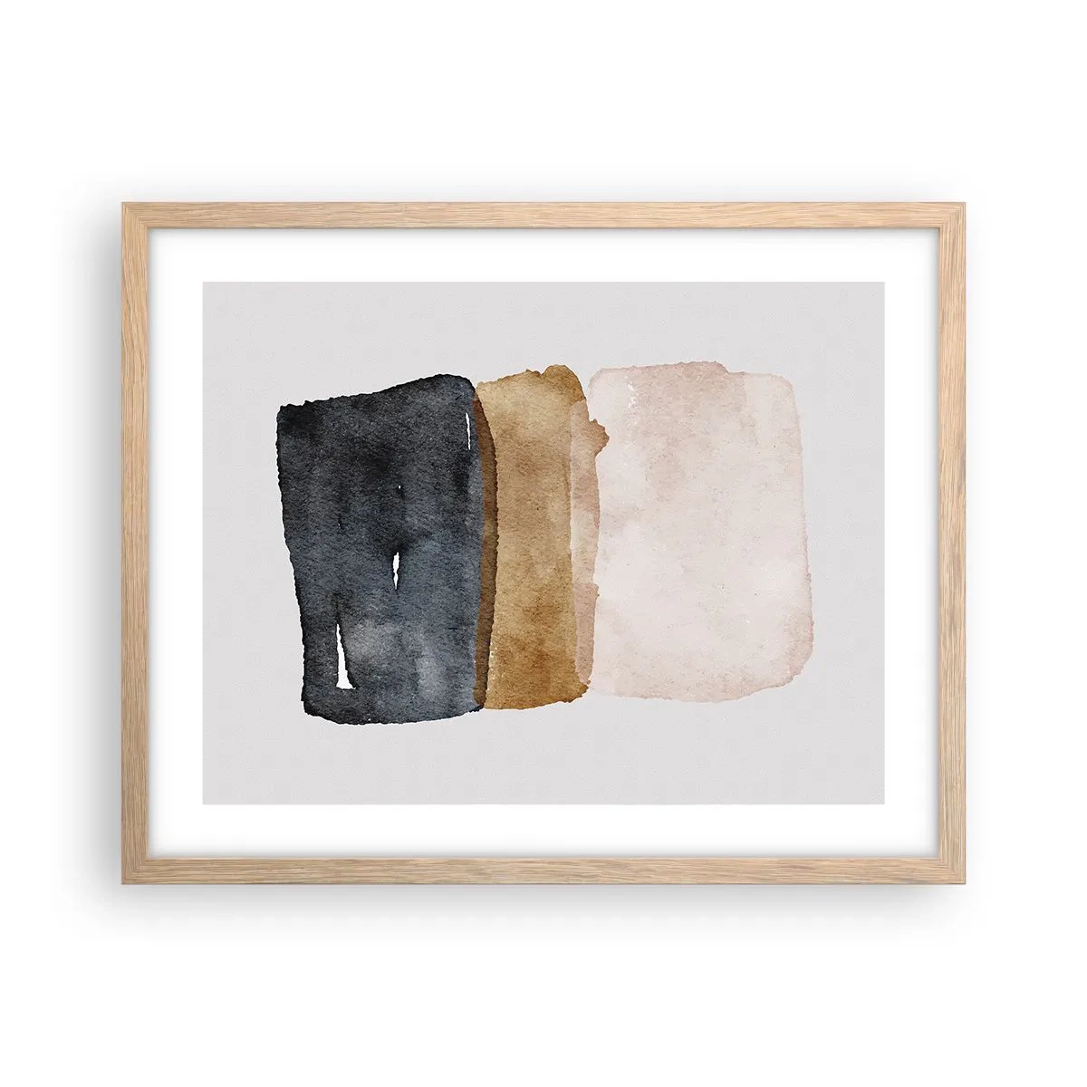 Affisch i ram av ljusek - Komposition av jordens färger - 50x40 cm