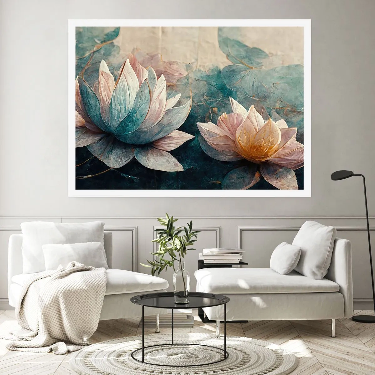 Affisch - Stjärnor i en sjö - 40x30 cm