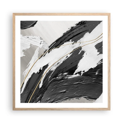 Affisch i ram av ljusek - Storslagen abstraktion - 60x60 cm