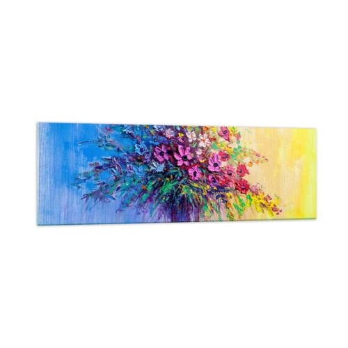 Glastavla - Bild på glas - Sommarängens gåva - 160x50 cm