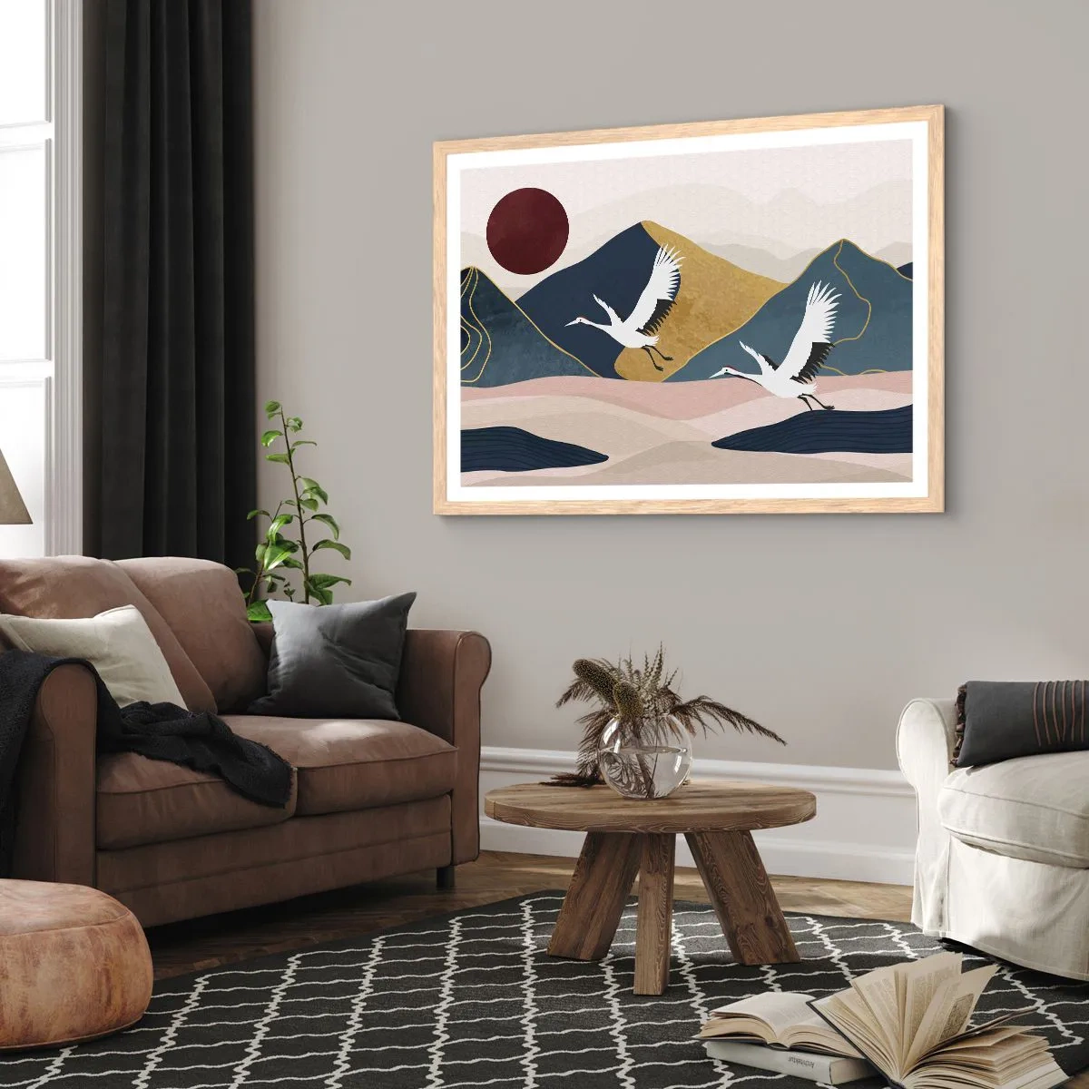 Affisch i ram av ljusek - Nästa dag FLUGIT iväg - 91x61 cm