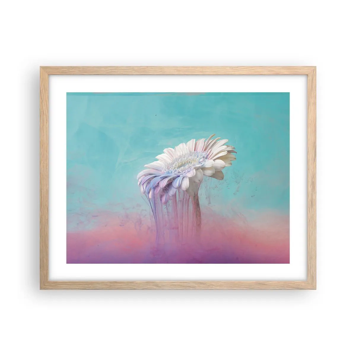 Affisch i ram av ljusek - Blommornas undervärld - 50x40 cm