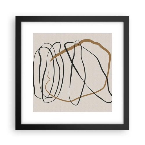 Affisch i svart ram - Komposition: besittande dans - 30x30 cm