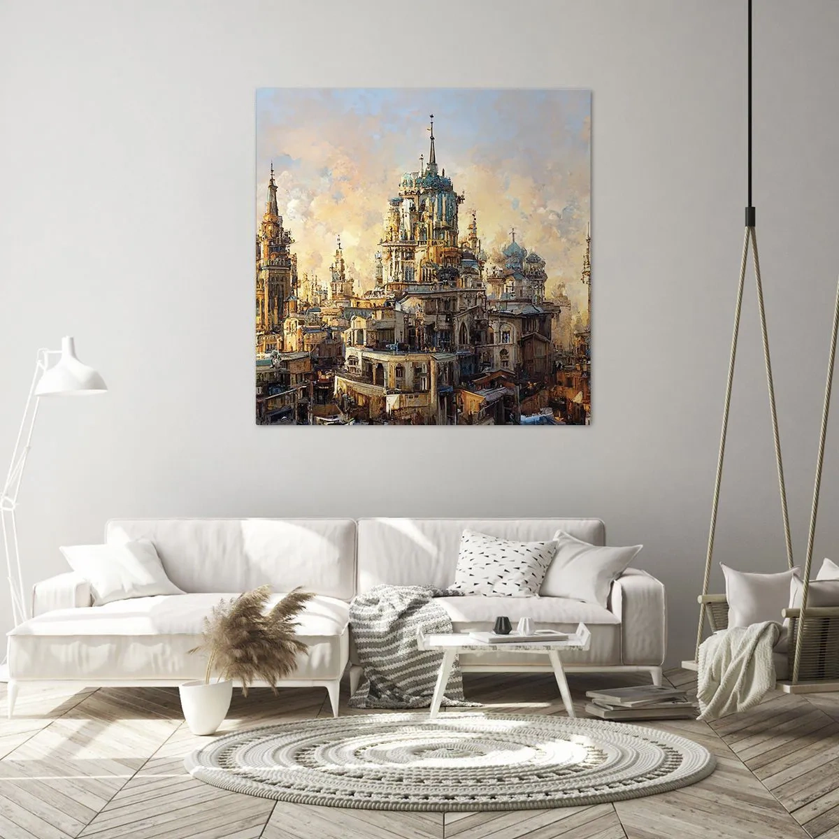 Canvastavla - Bild på duk - Städernas stad - 40x40 cm