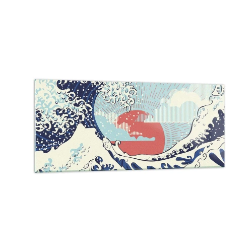 Glastavla - Bild på glas - Ur japanska inspirationer - 120x50 cm