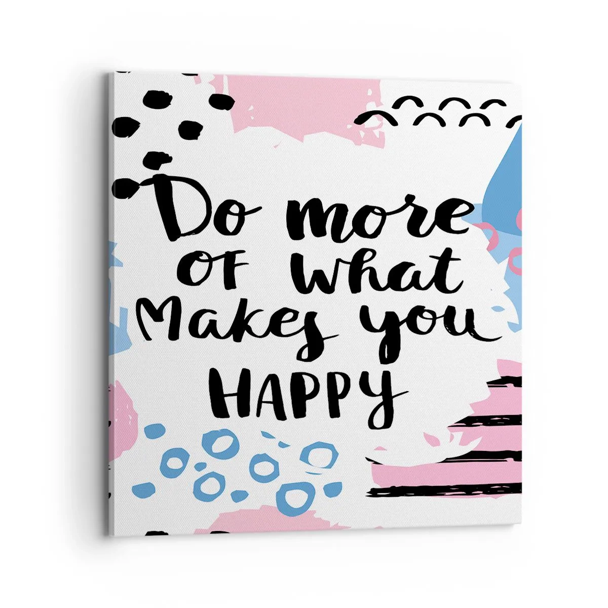 Canvastavla - Bild på duk - Hur man blir lycklig - 70x70 cm