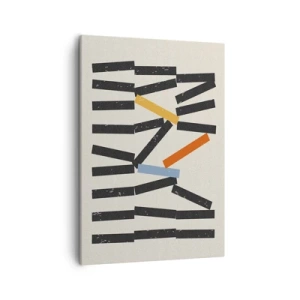 Canvastavla - Bild på duk - Domino - komposition - 50x70 cm