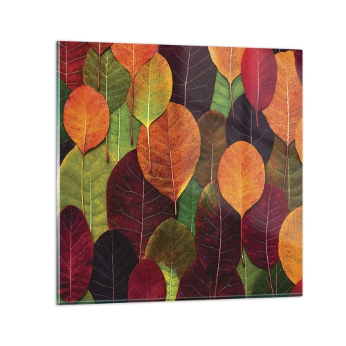 Glastavla - Bild på glas - Höstmosaik - 60x60 cm