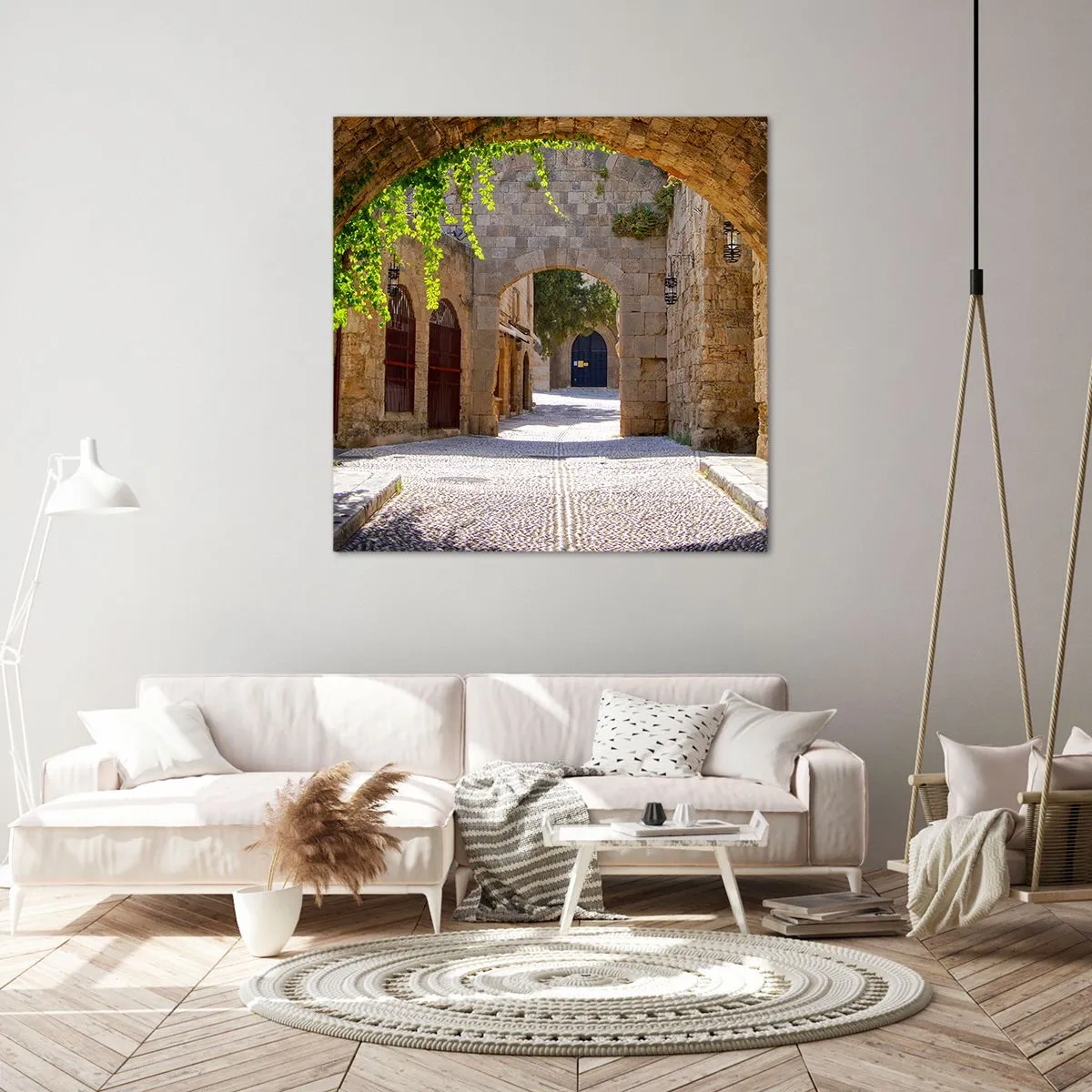 Canvastavla - Bild på duk - Snart kommer processionen - 70x70 cm