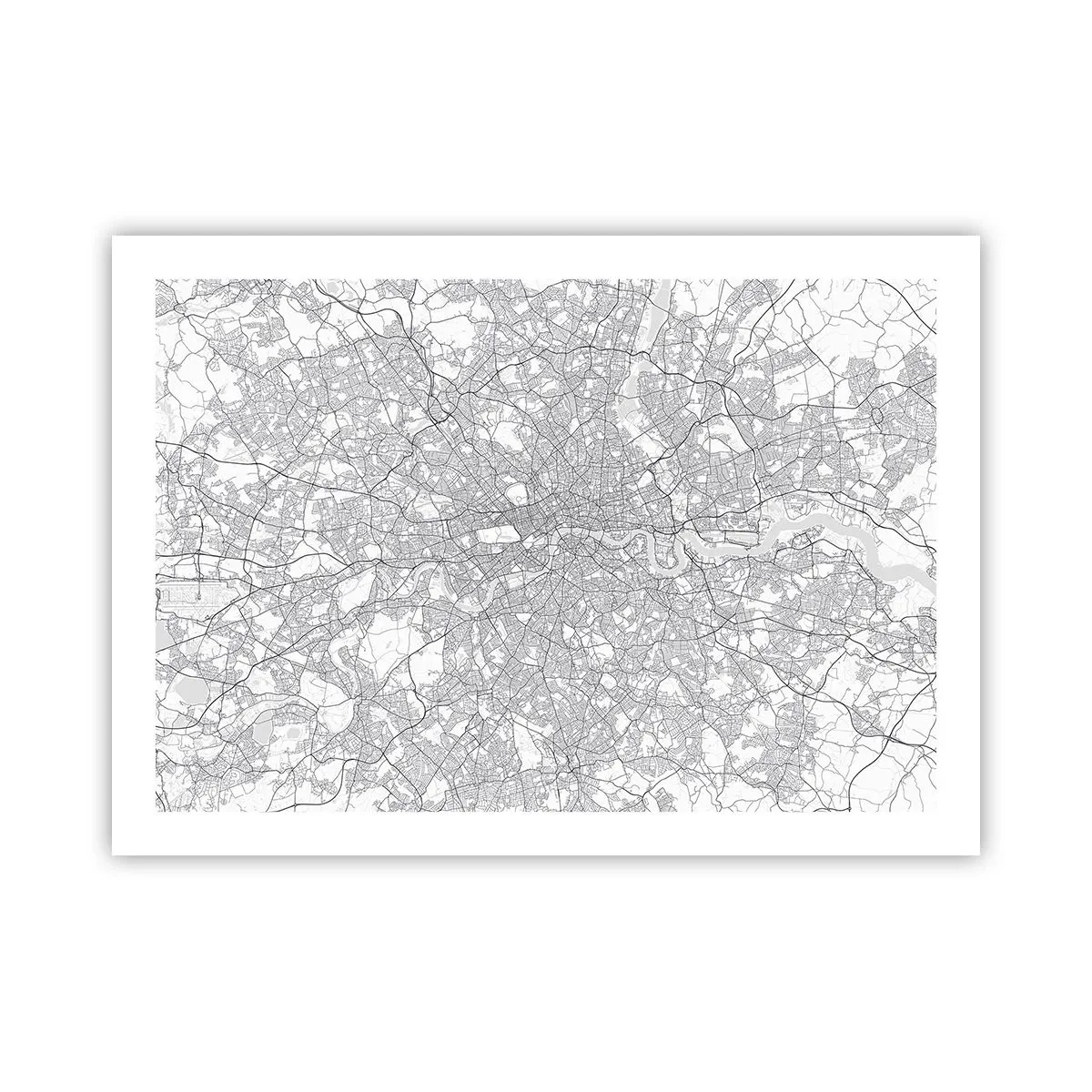 Affisch - Karta över London-labyrinten - 70x50 cm