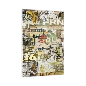 Glastavla - Bild på glas - Oj, det händer saker och ting - 80x120 cm