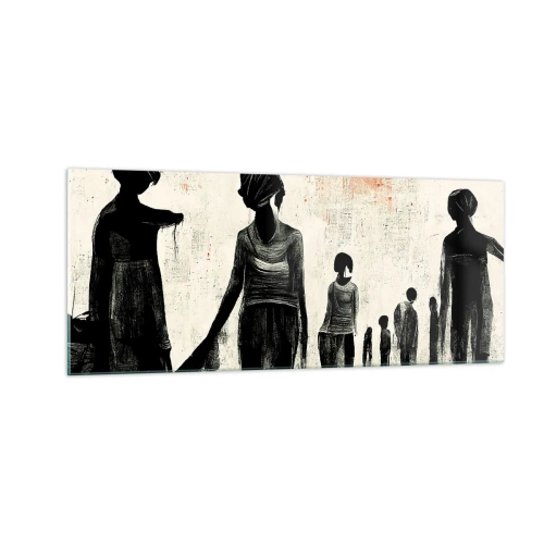 Glastavla - Bild på glas - Mot ensamhet - 100x40 cm