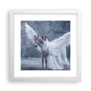 Affisch i vit ram - En stund full av inspiration - 30x30 cm