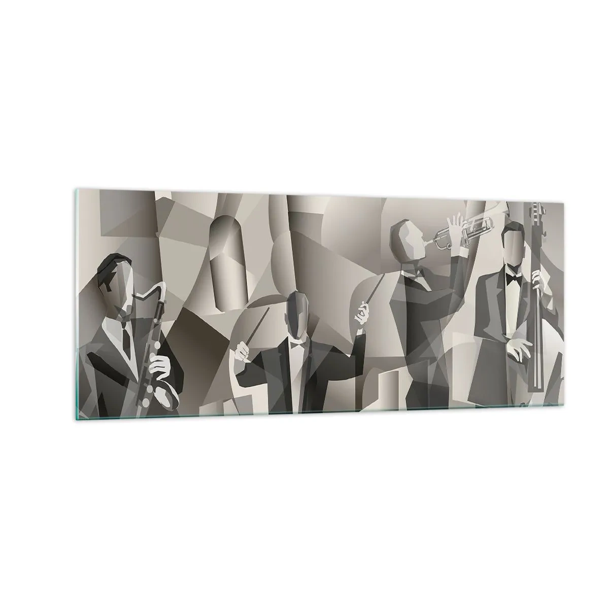 Glastavla - Bild på glas - I ljudrummet - 100x40 cm