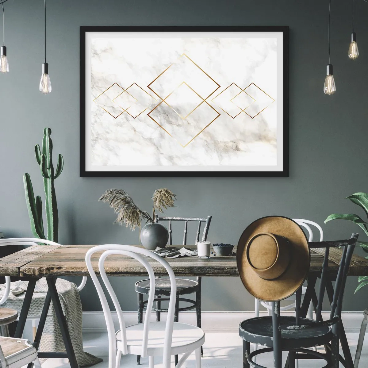 Affisch i svart ram - Utsikt över oändlighet - 70x50 cm