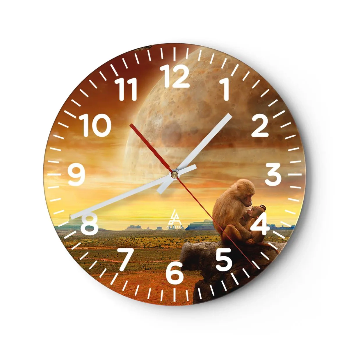 Väggklocka - Klocka på glas - Samma kärlek överallt - 30x30 cm