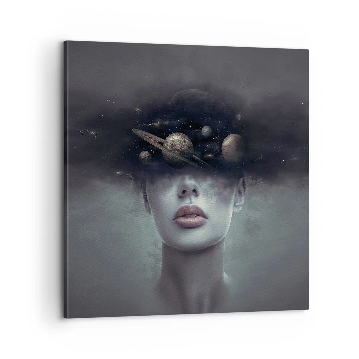 Canvastavla - Bild på duk - Och planeterna blir galna... - 60x60 cm