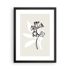 Affisch i svart ram - Skiss till ett herbarium - 30x40 cm