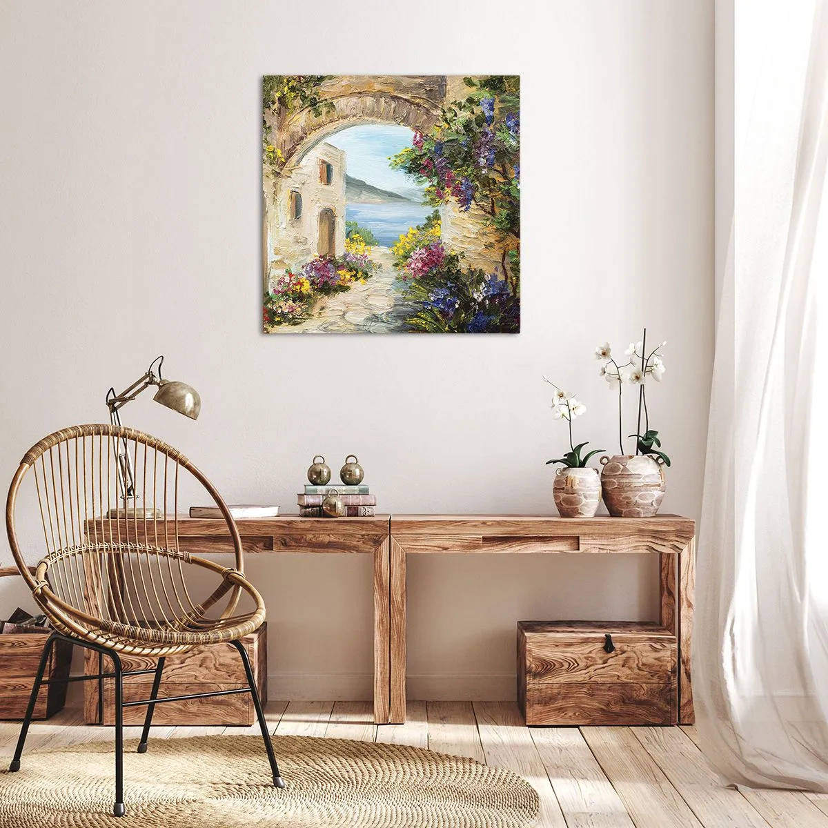 Canvastavla - Bild på duk - Kustprovinsens charm - 70x70 cm