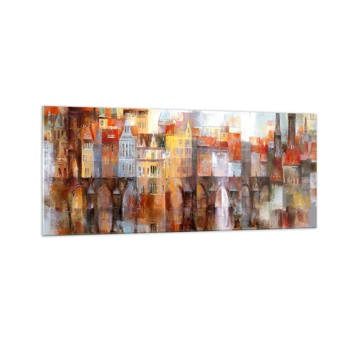 Glastavla - Bild på glas - Vackert under bron - 100x40 cm