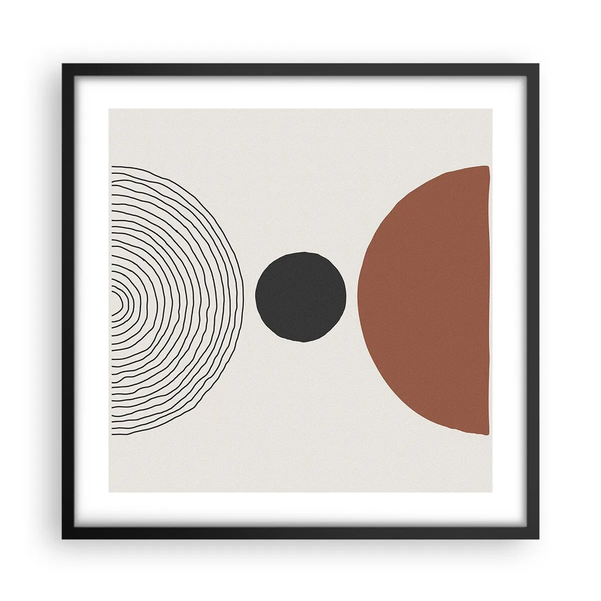 Affisch i svart ram - I fokus - 50x50 cm