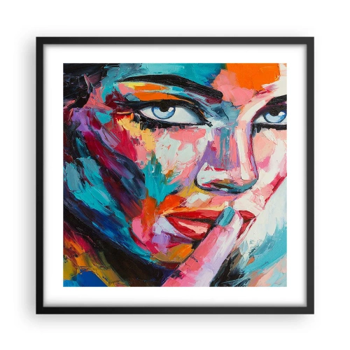 Affisch i svart ram - Vår första hemlighet - 50x50 cm
