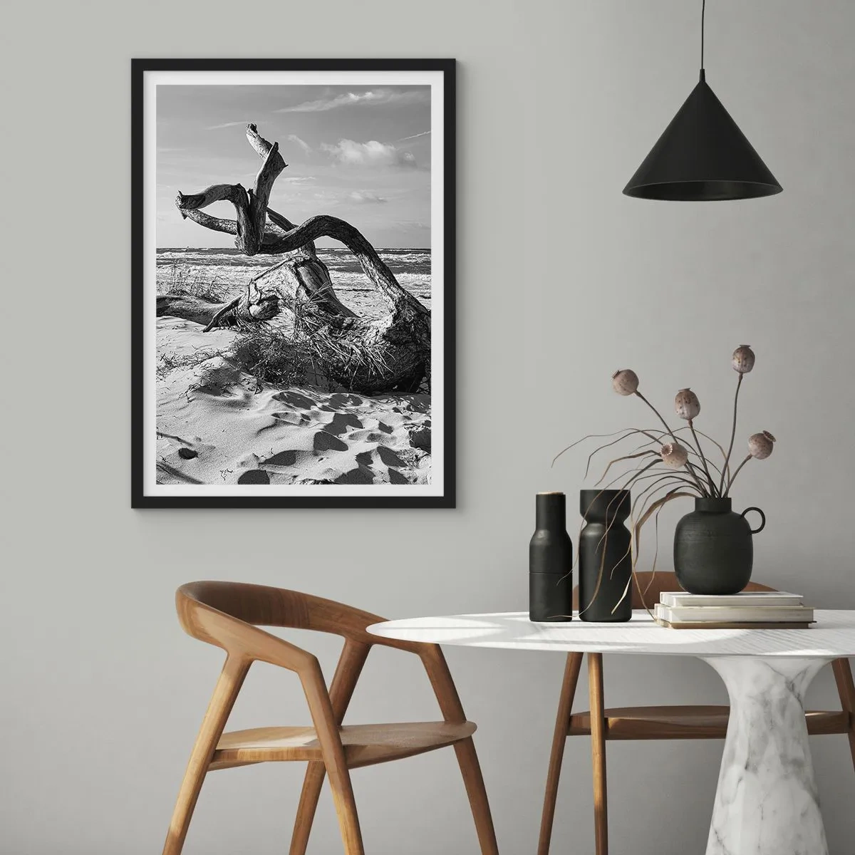 Affisch i svart ram - Havets skulptur - 40x50 cm