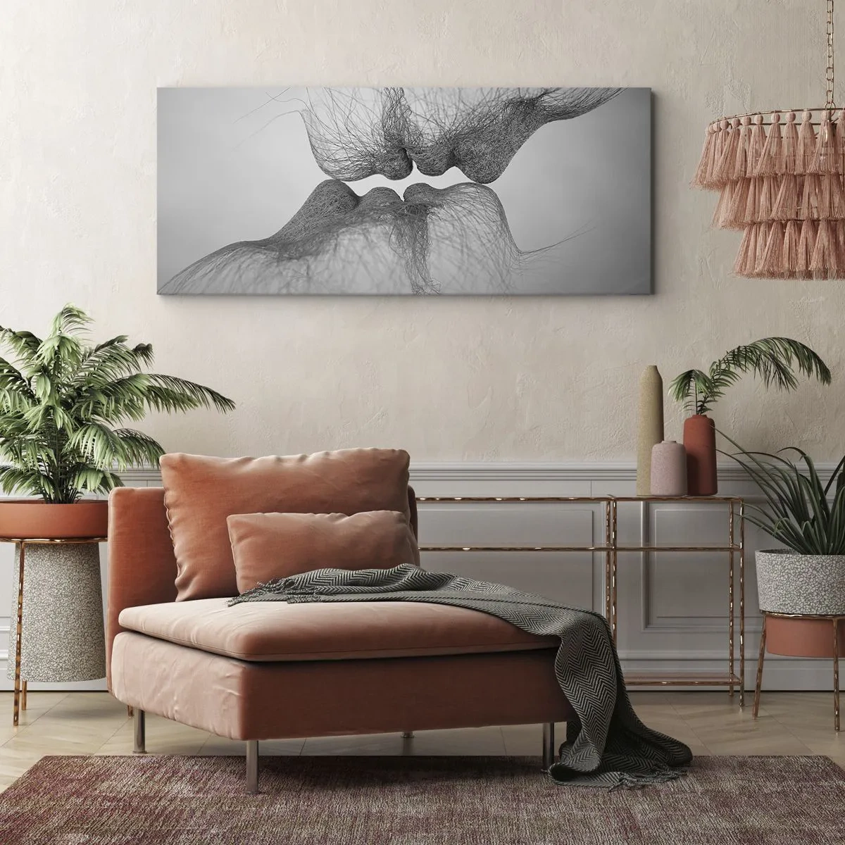 Canvastavla - Bild på duk - Vindens kyss - 100x40 cm
