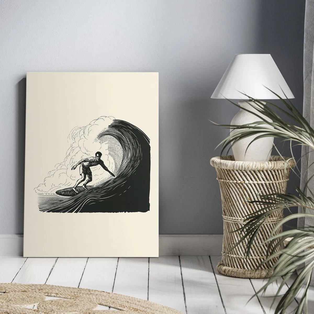 Canvastavla - Bild på duk - Vågens kung - 50x70 cm