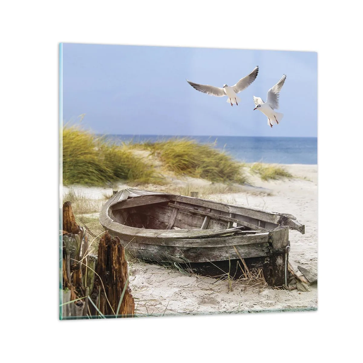 Glastavla - Bild på glas - Doppade i vinden - 40x40 cm