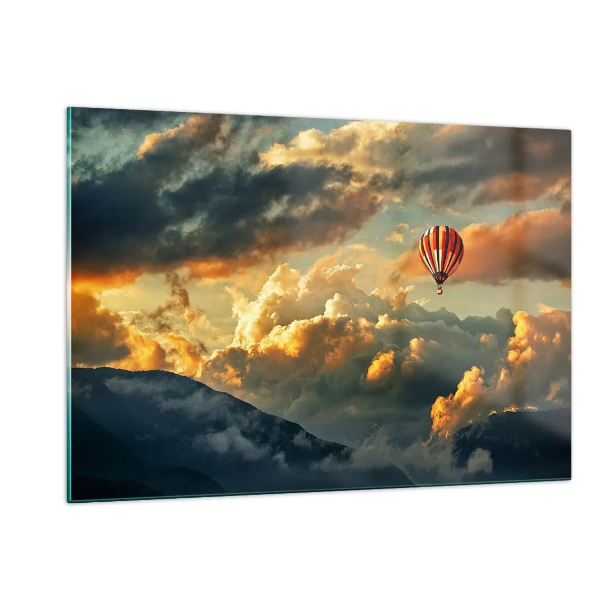 Glastavla - Bild på glas - Jag flyger för jag vill - 120x80 cm