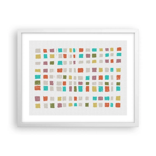 Affisch i vit ram - Ett okänt spel - 50x40 cm