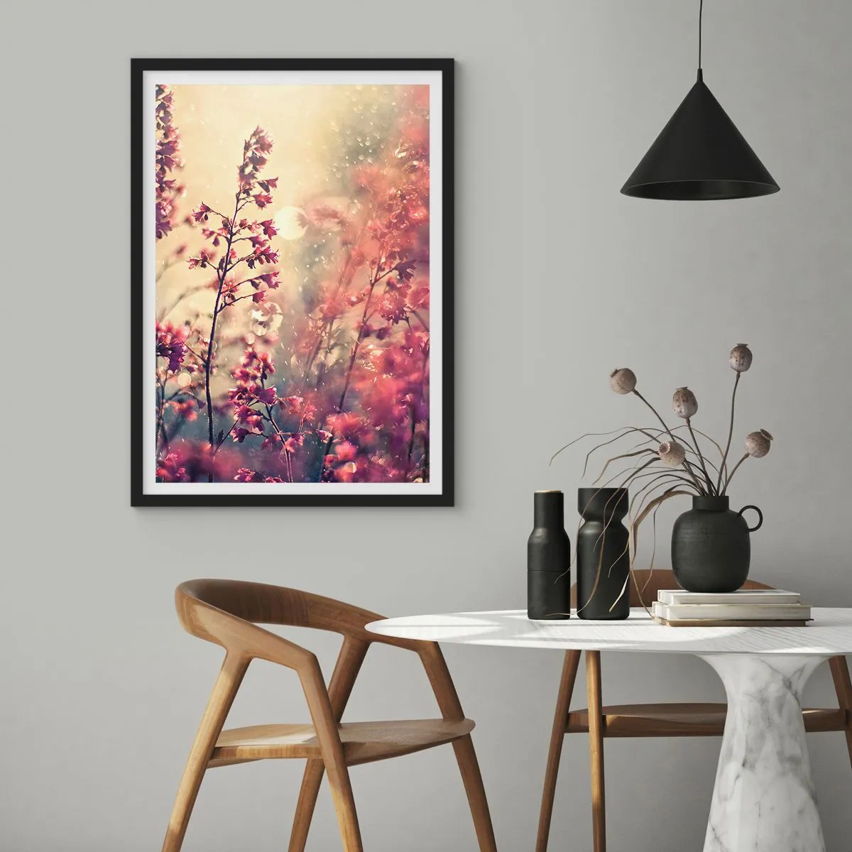 Affisch i svart ram - Hemlighetsfull trädgård - 40x50 cm