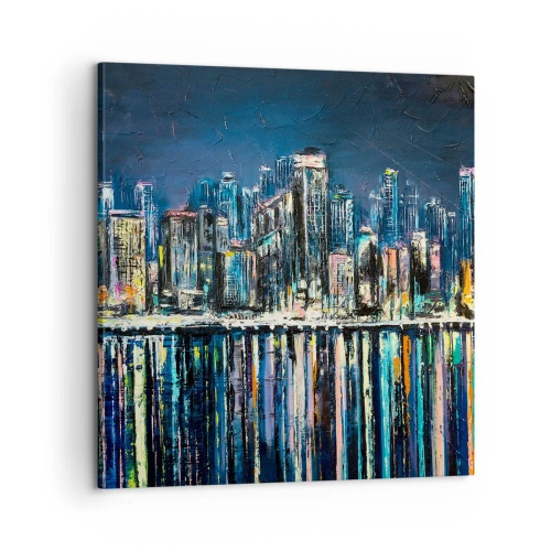 Canvastavla - Bild på duk - Ljuskaskad - 60x60 cm