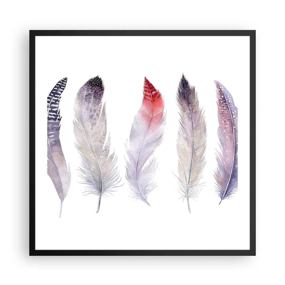 Affisch i svart ram - Fin som färgrik dimma - 60x60 cm