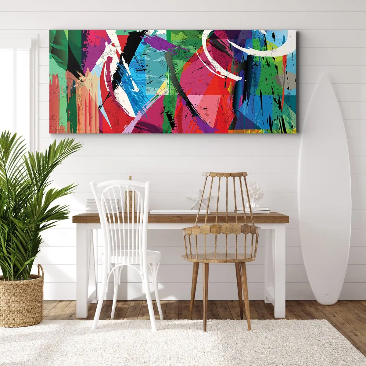 Canvastavla - Bild på duk - Snabbt och livligt - 160x50 cm