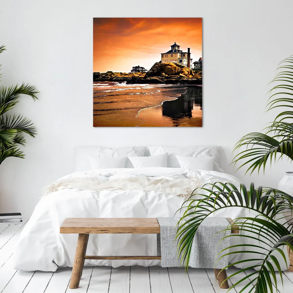 Canvastavla - Bild på duk - Västkustens elegans - 60x60 cm