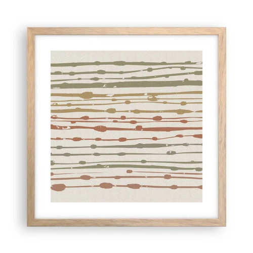 Affisch i ram av ljusek - Musikalisk färgnotation - 40x40 cm