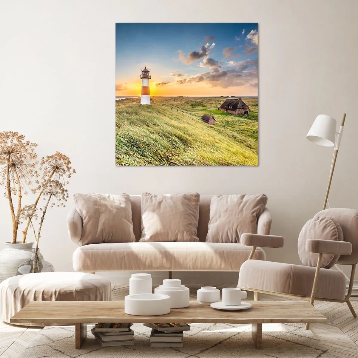 Canvastavla - Bild på duk - Mellan vågorna - 40x40 cm