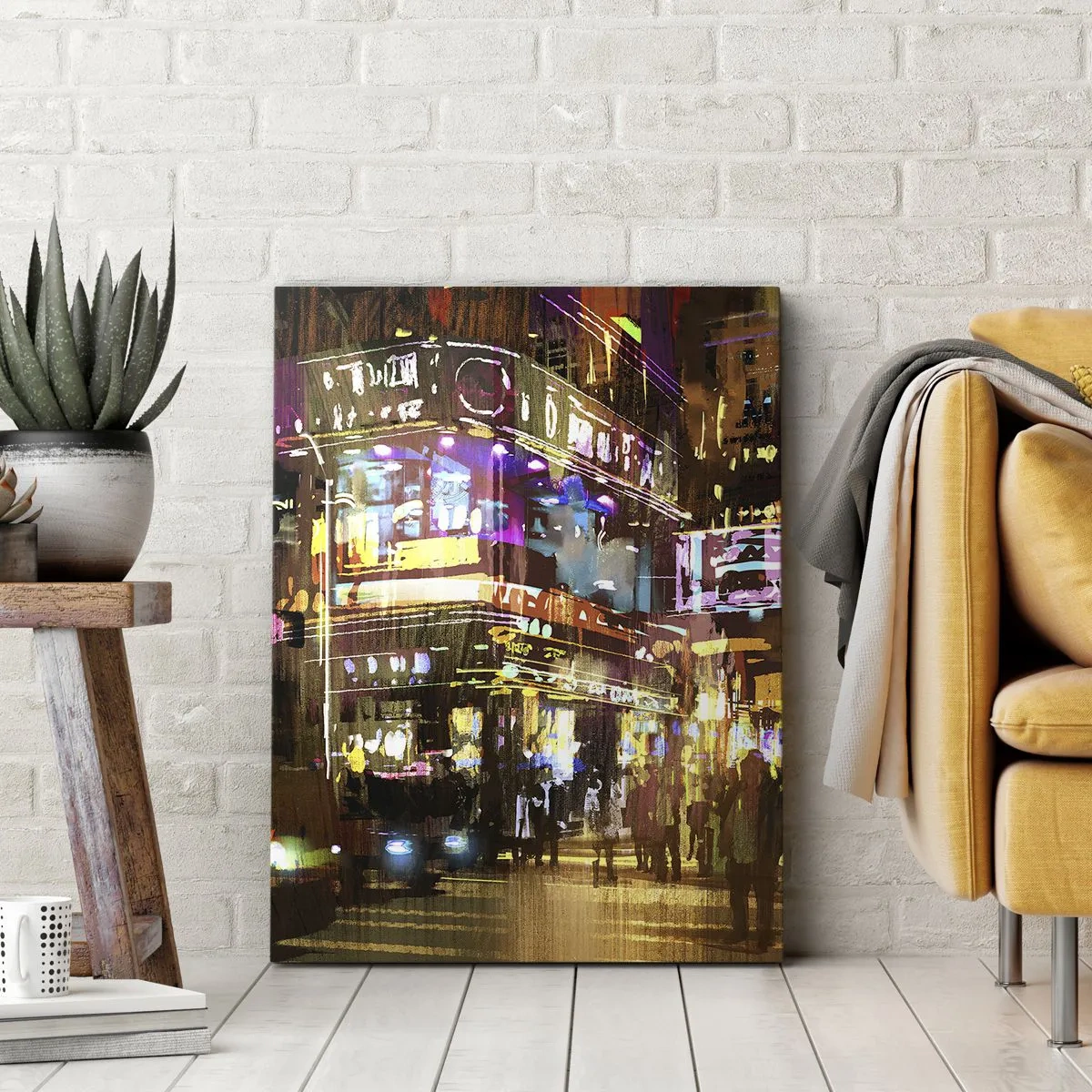 Canvastavla - Bild på duk - I ljushavet - 55x100 cm