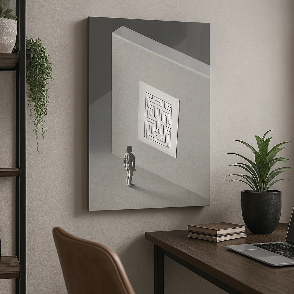 Canvastavla - Bild på duk - Men var är jag? - 50x70 cm