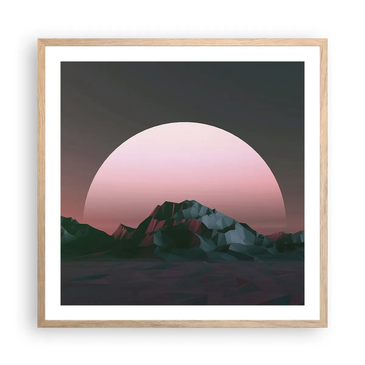 Affisch i ram av ljusek - I den granliggande galaxen - 60x60 cm