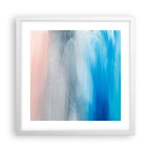 Affisch i vit ram - Element: luft - 40x40 cm