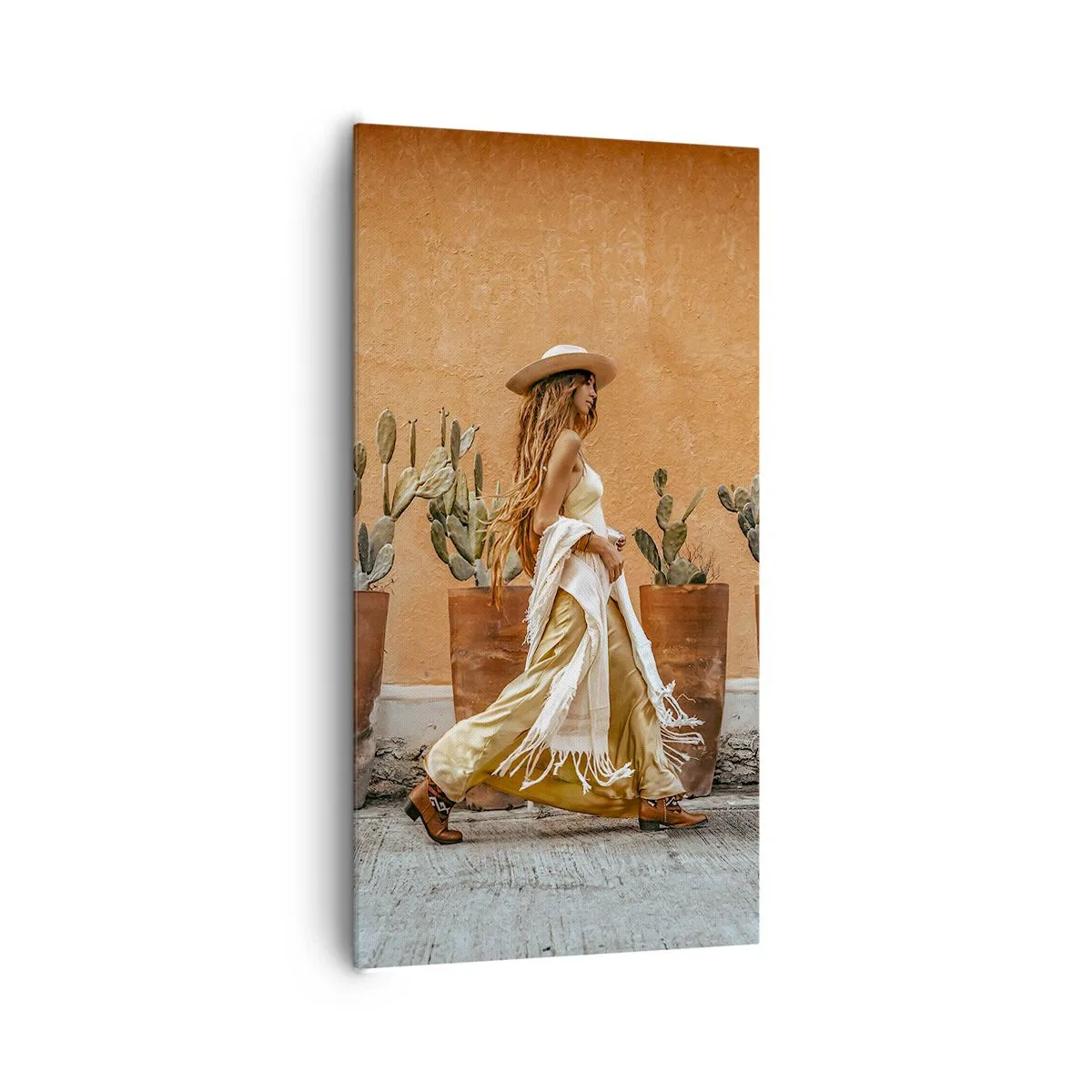 Canvastavla - Bild på duk - I hippiestil - 65x120 cm