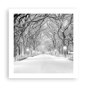Affisch - De fyra årstiderna - vinter - 50x50 cm