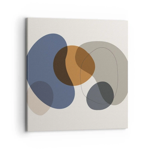 Canvastavla - Bild på duk - Färgernas droppar - 70x70 cm