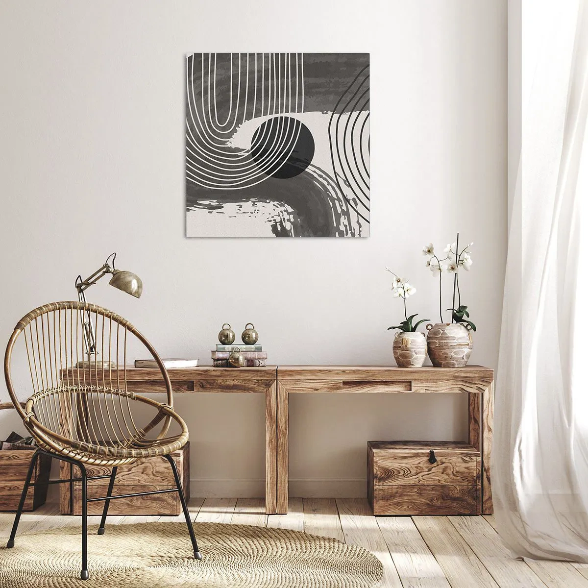 Canvastavla - Bild på duk - Ovalen vinner - 30x30 cm
