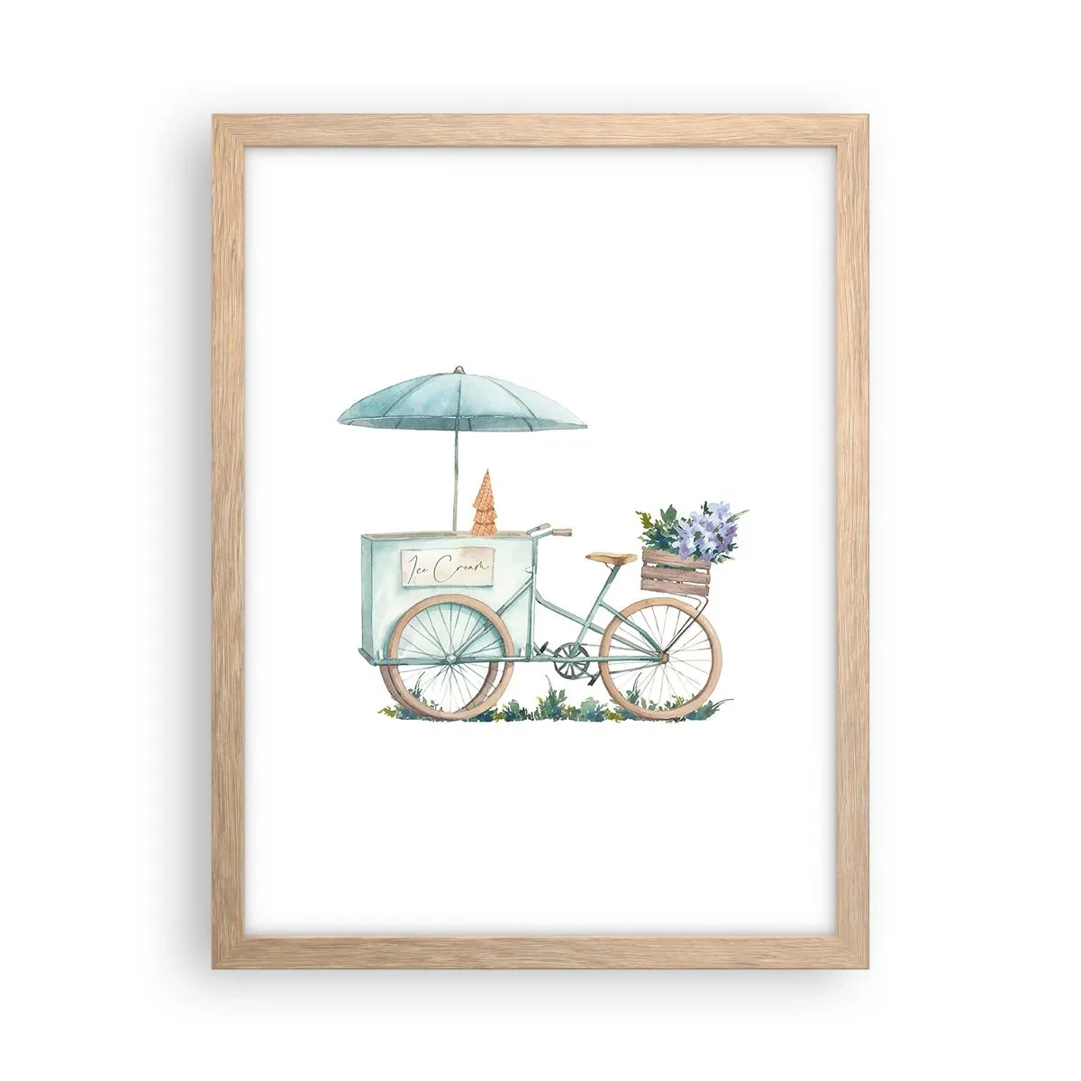 Affisch i ram av ljusek - Sött minne av sommaren - 30x40 cm